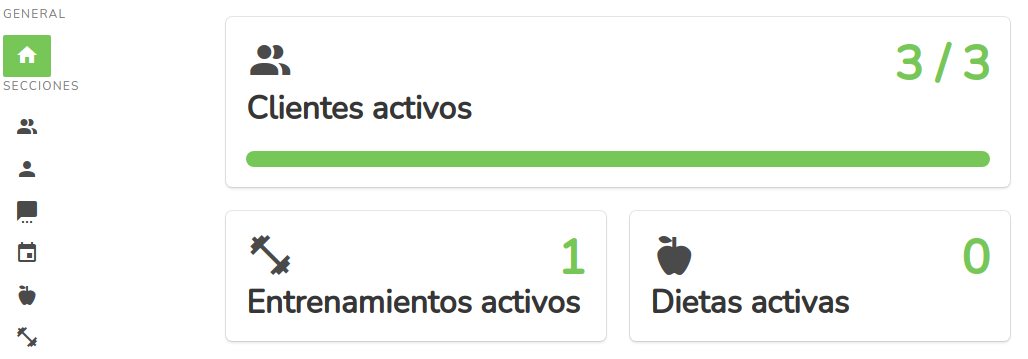software nutricional y coach información de tus clientes
